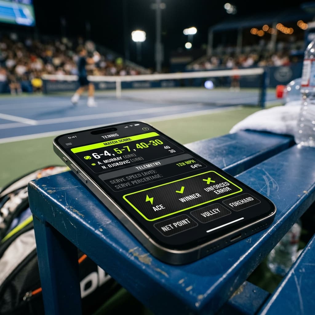 GuideTennis Point-by-Point Courtside Scoreboard UI